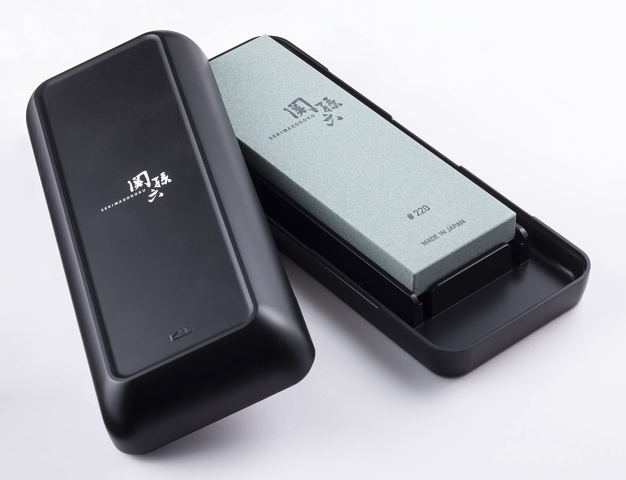 貝印 KAI 関孫六 荒 砥石 包丁 研ぎ器 #220 収納 ケース 付 日本製 AP0328