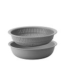 ライクイット (like-it) ざる ボウル 電子レンジ対応b Colander&Bowl 米とぎにも使える ザルとボール グレー 浅型 日本製 水切り 湯切...