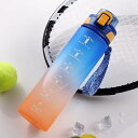 KAISWK 水筒 800ml 大容量 BPAフリー 直飲み 0.8リットル 耐冷耐熱 超軽量 漏れ防止 携帯便利 持ち手付き 容量表示 男の子 女の子 大人 子供 アウトドア ジム スポーツ ウォーターボトル キャンプ ハイキング (ブルー/オレンジ,800ml)(3)