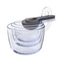 貝印 KAI 重ねて収納できる スタッキング 計量カップ 5個セット 60ml 100ml 200ml 計量スプーン 大さじ 小さじ 食洗機対応 クリア グレー...