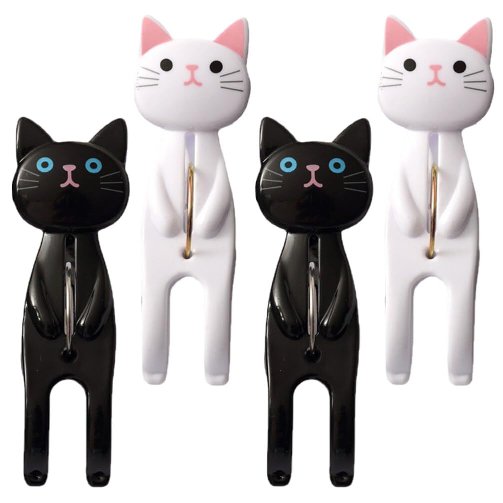 Amosfun 洗濯ばさみ 竿ばさみ 猫 大 タオル 毛布 シーツ用 おしゃれ かわいい 錆びない すべらない つまみやすい 5セット 強力 竿用ピンチ 強風対策 プラスチック