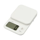 dretec(ドリテック) デジタルスケール 日本メーカー 2kg/1g単位 風袋引き 大画面 キッチンスケール 計り 料理 ホワイト