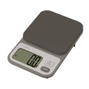 dretec(ドリテック) デジタルスケール 日本メーカー 2kg/0.1g単位 風袋引き 大画面 キッチンスケール 計り 料理 ブラウン