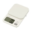 dretec(ドリテック) デジタルスケール 日本メーカー 2kg/0.1g単位 風袋引き 大画面 キッチンスケール 計り 料理 ホワイト