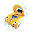 OTONOPI 浮き輪 ベビー浮き輪 フロート うきわ 子供サイズ スイミングリング 車の形 屋根付き 足入れタイプ 浮き具 夏の日 水遊び プールやお風呂で 海 プール 取り外し可能なサンシェード 90*60*70cm 男の子 女の子 6歳以上…