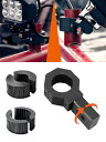 Largoods バイクステー 360度回転 調節可能 取り付けステー パイプ挟み込み型 固定器具 径15mm〜30mmのパイプ ブラケット 穴あけ不要 取付簡...