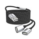 MOGOOD USB延長ケーブル USB分岐器USB Aオス~2メス延長ケーブル耐久性のあるUSB分岐器 ケーブルナイロン編み高速データ伝送とプリンタ、USBキーボード、フラッシュメモリドライブ、Playstationとの互換性