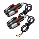 Aoling バイク ウインカーLED 12V グリップエンド用 ハンドルバーエンドウインカーLED カスタムパーツ 防水 省エネ 30000時間 イエロー&レ...