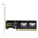 NFHK デュアルスリムライン SFF-8654 8X 4 NVME → PCIE Express 3.0 4.0 RAID カード VROC Raid0 ハイ...