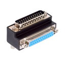 NFHK DSUB パラレル LPT AES/EBU DB25ピン オスナット-メスネジ延長アダプター DBコネクタ 下向き90度角度, NF-DB-008-DN
