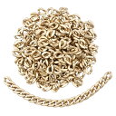 SUPERFINDINGS ゴールド 約300個 16x23mm 持ち手パーツ CCBプラスチック リング チェンリング 不透明なスプレー塗装アクリルリンクリン...