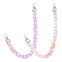 SUPERFINDINGS 2色 アクリル ストラップバッグチェーン 長さ50.5cm 樹脂ハンドバッグハンドル キャンディーカラー アクリル 装飾チェーン 軽...