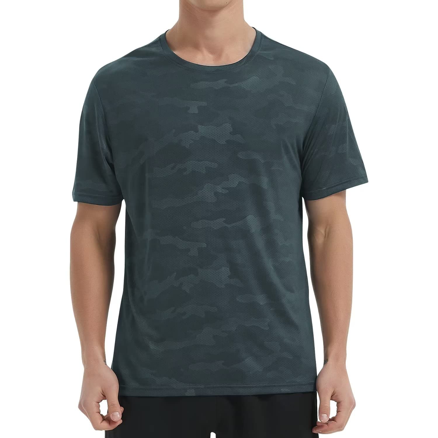 [Sillictor] ラッシュガード メンズ 半袖 スポーツシャツ トレーニングウェア tシャツ 大きいサイズ ストレッチ 【冷感速乾＆通気防臭】 8888gr-4XL（日本サイズ2XL）