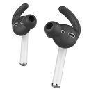 AhaStyle AirPods用イヤーピース ズレ解消 音質向上 収納ケース付き S/L サイズセット 黒