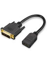 DVI HDMI 変換ケーブル,CableCreation HDMI メス-DVI-D(24+1) オス 双方向伝送 DVI HDMI 変換 1080P 金メッ...