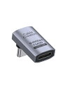 USB4変換アダプタ,CableCreation Type-Cオスメス変換アダプタ 直角USB Cアダプター、40Gbps 240W team Deck、ROG Ally、Switch、ノートブック、PC、タブレット及びiPhone 15/iPhone15Pro Max/MacBook/Pro/Surface Book 2 / Galaxy S9/S9+など対応/グレー