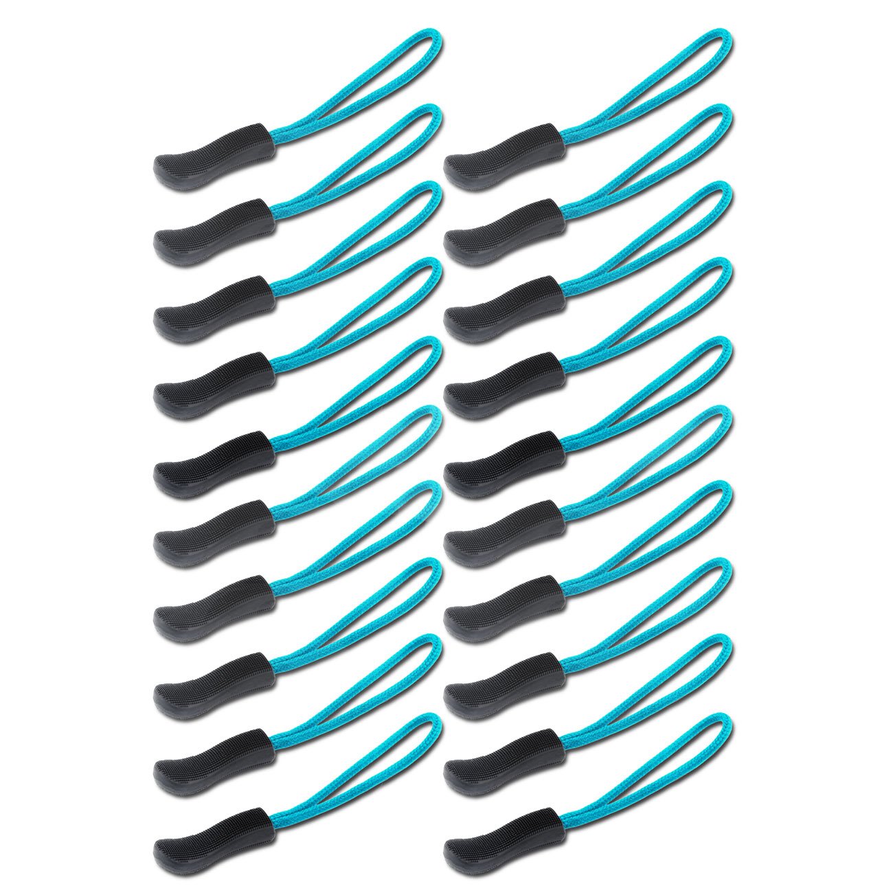 DYZD ジッパータブ ファスナー 交換用 ジッパープル 引き手 (20個入り, ブルー)