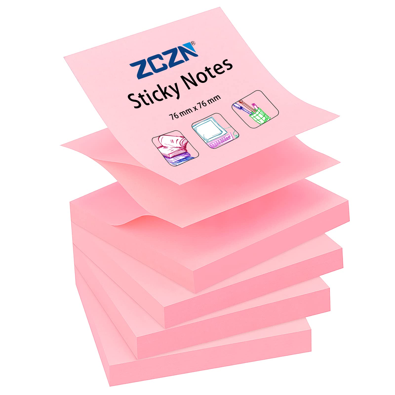 ZCZN  ݥåץå Ρ  76x76mm 100x4ѥå ԥ