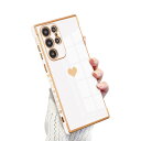 QLTYPRI Galaxy S24 Ultra ケース docomo SC-52E / au SCG26 TPU カバー ハート 模様 おしゃれ 韓国 可愛い シンプル 薄型 軽量 レンズ保護 耐衝撃性 スマホケース ワイヤレス充電対応 ストラップホール付き ギャラクシーS24 Ultra ケース - ホワイト