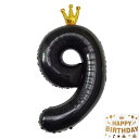 Vthoviwa 100CM バルーンアルミ9 ヘリウムクラウン風船数字バルーン9ブラック 0123456789 誕生日 カーニバル 飾り付け記念日パーティー装飾ブラック9 男女兼用 大きい しじヘリウム