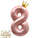 Vthoviwa 100CM バルーンアルミ8 ヘリウムクラウン風船数字バルーン8ピンク 0123456789 誕生日 カーニバル 飾り付け記念日パーティー装飾ピンク8 男女兼用 大きい しじヘリウム