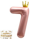 Vthoviwa 100CM バルーンアルミ7 ヘリウムクラウン風船数字バルーン7ピンク 0123456789 誕生日 カーニバル 飾り付け記念日パーティー装飾ピンク7 男女兼用 大きい しじヘリウム