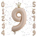 mefeny 誕生日バルーン 風船 バルーン 誕生日 数字 王冠付き バスディーバルーン 40インチ 大きい アルミ ストロー付き 装飾 結婚式 記念日 卒業 パーティー (9)