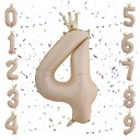 mefeny 誕生日バルーン 風船 バルーン 誕生日 数字 王冠付き バスディーバルーン 40インチ 大きい アルミ ストロー付き 装飾 結婚式 記念日 卒業 パーティー (4)