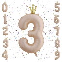 mefeny 誕生日バルーン 風船 バルーン 誕生日 数字 王冠付き バスディーバルーン 40インチ 大きい アルミ ストロー付き 装飾 結婚式 記念日 卒業 パーティー (3)