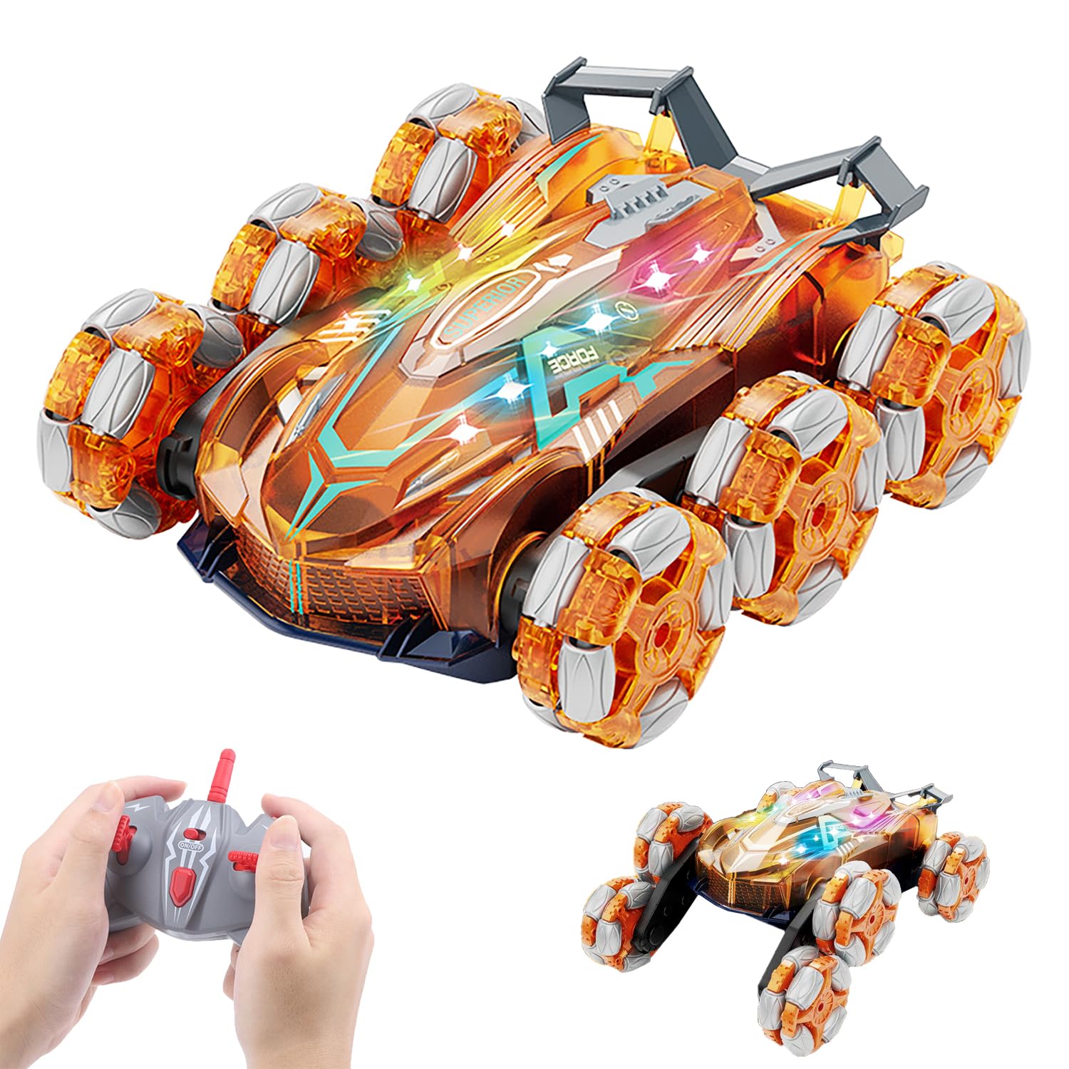 Funk Doggie饸󥫡 Ҷ ͵ 6ضư 360ž ⥳󥫡 ɤ 2.4Ghz⥳ ̵ LED...