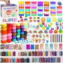 Funk Doggie スライムキット 77個粘土 DIY 手作り おもちゃ 知育玩具 ねんど セット金魚鉢ビーズ プレゼント slime kit 子ども 大量アイテム パーツ 男の子 女の子誕生日 クリスマス プレゼント