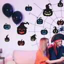 【Charming Club】ハロウィン ウォールステッカー 飾り カボチャ 吊り下げ 夜光 壁に貼る 12枚入り パーティー装飾 デコレーション 部屋飾り ハ...