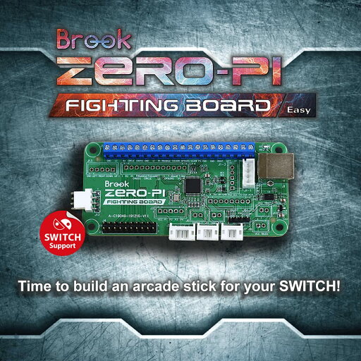 Brook Zero- Pi ファイティングボード イージーバージョン - Switch/ PS3/ PS2/ PS/ PC(X-Input)/レトロゲームエミュレーターからアーケードスティックスクリューターミナルヘッダーまで対応