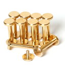 シカゴスクリュー 10個入り 10×4×20mm 真鍮組ネジ コンチョ バッグ ベルト 底びょう リベット スタッズ パーツ 鋲 リベット スタッド ネジ式 レザークラフト DIY ハンドメイド パーツ