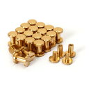 シカゴスクリュー 20個入り 8×4×7mm 真鍮組ネジ コンチョ バッグ ベルト 底びょう リベット スタッズ パーツ 鋲 リベット スタッド ネジ式 レザークラフト DIY ハンドメイド パーツ