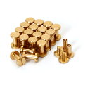 シカゴスクリュー 20個入り 8×4×8mm 真鍮組ネジ コンチョ バッグ ベルト 底びょう リベット スタッズ パーツ 鋲 リベット スタッド ネジ式 レザークラフト DIY ハンドメイド パーツ