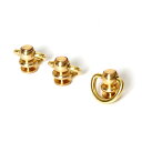 リベット スタッド ジョイント金具 真鍮 3個入り ネジ入り 回転式 止め金具 バッグ ハンドル ドロップハンドル 財布 レザークラフト 材料 DIY ハンドメイド パーツ