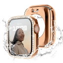 360度防水設計 Recoppa コンパチブル Apple Watch ケース 41mm キラキラ アップルウォッチカバー 防水ケース Series 8 7に対...