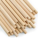 Enkrio 木製スティック 丸 木の棒 長さ15cm 直径10mm 50本セット 木ダボ 円柱 丸棒材 未塗装 木材 バーチ クラフトスティック ホビー用 D...