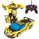 Tcvents ラジコンカー 変形 車おもちゃ 変身 ロボット ラジコン 車 リモコン 1/18 RCカー 多機能ロボットおもちゃ こども向け 子供 おもちゃ ...