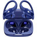 イヤホン bluetooth 耳掛け式イヤホン ワイヤレスイヤホン bluetooth イヤホン 最大40時間再生 ブルートゥースイヤホン Hi-Fi音質 AAC対応 LEDディスプレイ 物理ボタン誤操作なし 落ちないイヤホン 快適装着感 ランニング イヤホン IPX7防水 スポーツ イヤホン 片耳/両耳
