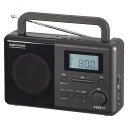 オーム電機AudioComm ラジオ 卓上 ラジオNIKKEI 短波放送 目覚まし AM/FM PLLポータブルラジオ 時計/アラーム/スリープタイマー 自動選局 ワイドFM 電池式 防災 ブラック 敬老の日 父の日 ギフト RAD-T570N 03-5550 OHM