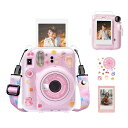HIYQIN instax mini 12ケース、FUJIFLM 「チェキ instax mini 12」専用カメラケース4点セット チェキ 12 クリア ケー...