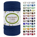LEREATI マクラメロープ 5mm x 100m, 綿ロープ yarn マクラメ糸 コットンロープ 綿糸 太いロープ, マクラメ 紐 の場合 DIY, 壁掛...