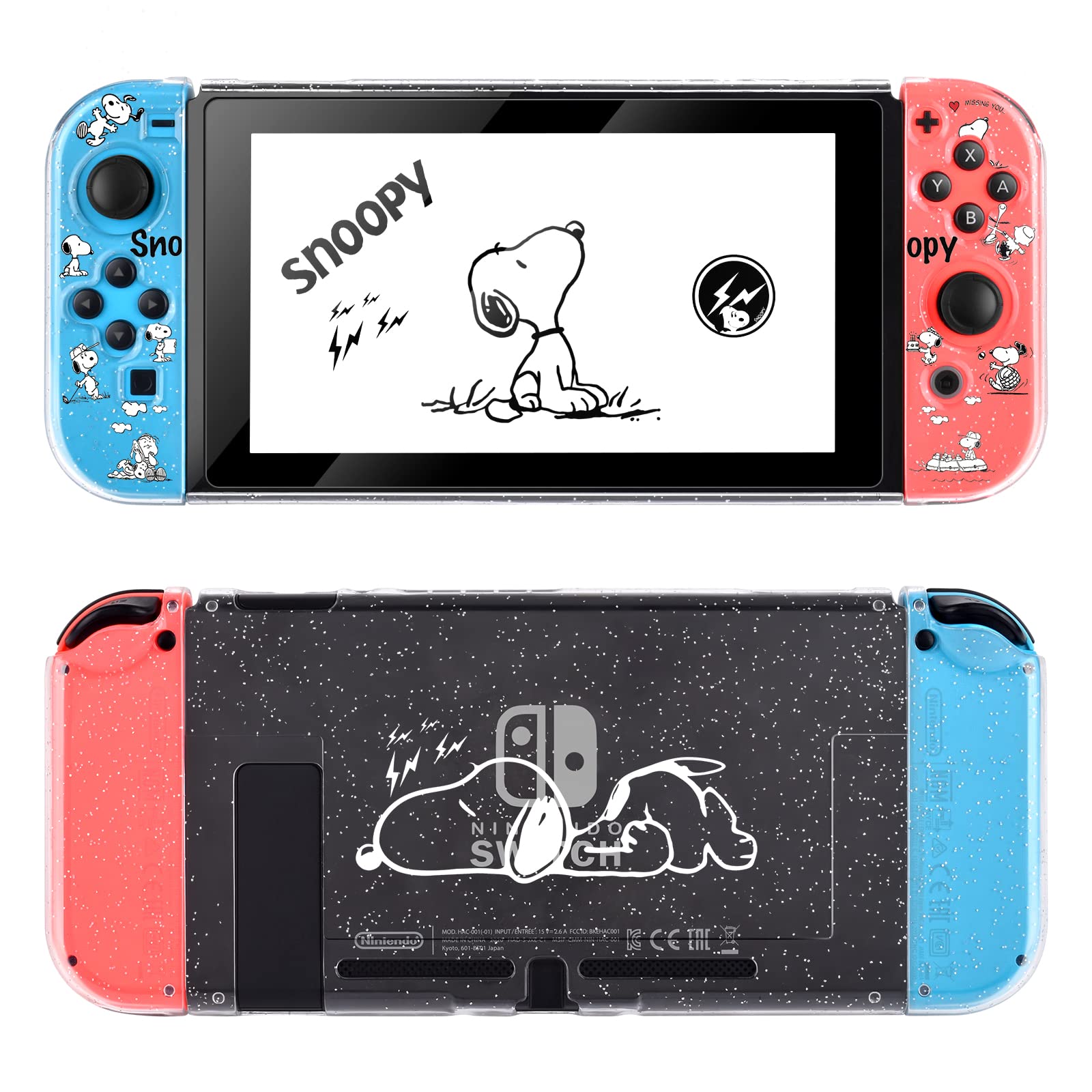 DLseego Switch 用 ケース ニンテンドースイッチ Switchカバー クリアケース スイッチ ケース 分離式カバー PC素材 クリアカバー 透明スイッチカバー 超軽量 取り外し簡単 耐衝撃 傷つけ防止 全面保護 可愛い