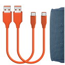 Geekria 充電ケーブル 互換性 Type-C 充電コード USB to USB-C ジェイビーエル JBL GO 4, CLIP5, Pulse 5, Pulse 4, Flip 6, Flip 5, Clip 4, Charge 4 に対応 (オレンジ/ 30cm 2個)(2)