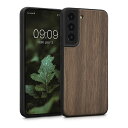 kwmobile スマホケース Samsung Galaxy S22対応 ケース - 木製 携帯ケース TPUバンパー - ナチュラル ウッド スタイル