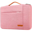 Lacdo 360°保護ラップトップスリーブケース 対応機種 13インチ 新しい MacBook Air M3 A3113 M2 A2681 M1 A2337 2024-2018|13 インチ 新しい MacBook Pro M2/M1 A2338 A2251 A2289|13インチ iPad Pro M4 / iPad Air M2 コンピューターバッグ、桃