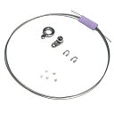 Elsoluna(エルソルーナ) ワイヤー ネックレス 修理キット(ワイヤー太さ 0.38mm シルバー) ハンドメイド アクセサリ ネックレス 手作り ネックレス ワイヤー パーツ ワイヤー 金具 ブレスレット ワイヤー(3)