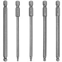 Bestgle 片頭ボールポイント 5本組 六角ボールポイントビット 6.35mm 球形先端ビット六角ビット100mm 六角軸磁気ドライバービット 2.5mmー...